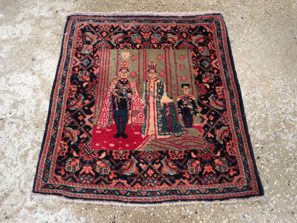 Antique Persian Sarouk Pictorial Rug, No.29734 - Galerie Shabab