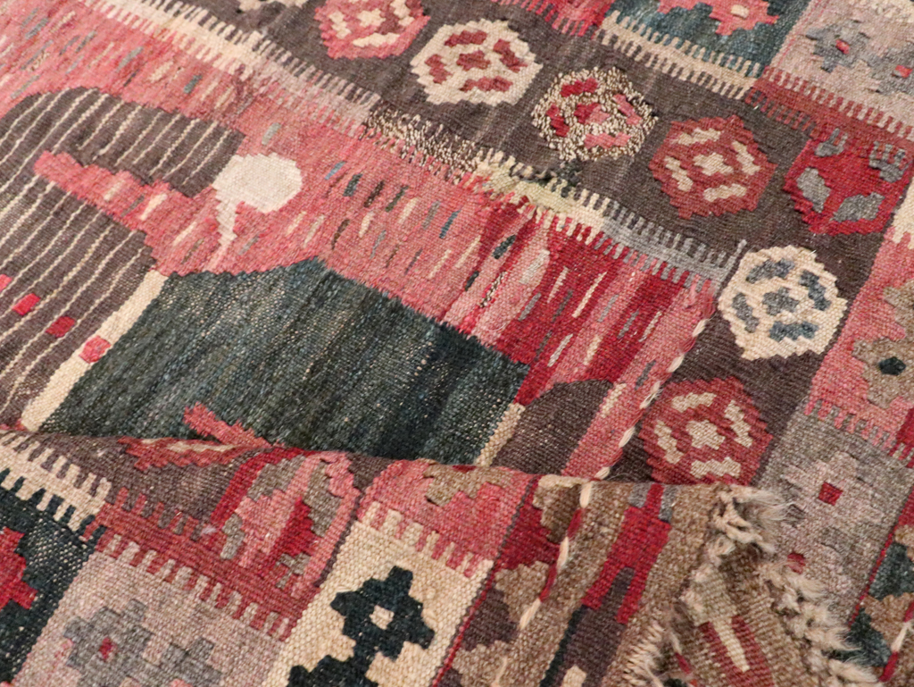 Vintage Turkish Pictorial Flatweave Kilim, No.29735 - Galerie Shabab