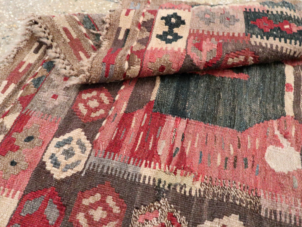 Vintage Turkish Pictorial Flatweave Kilim, No.29735 - Galerie Shabab