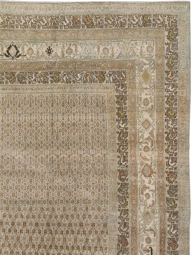 Antique Persian Bibikabad Large Room Size Carpet, No.29736 - Galerie Shabab