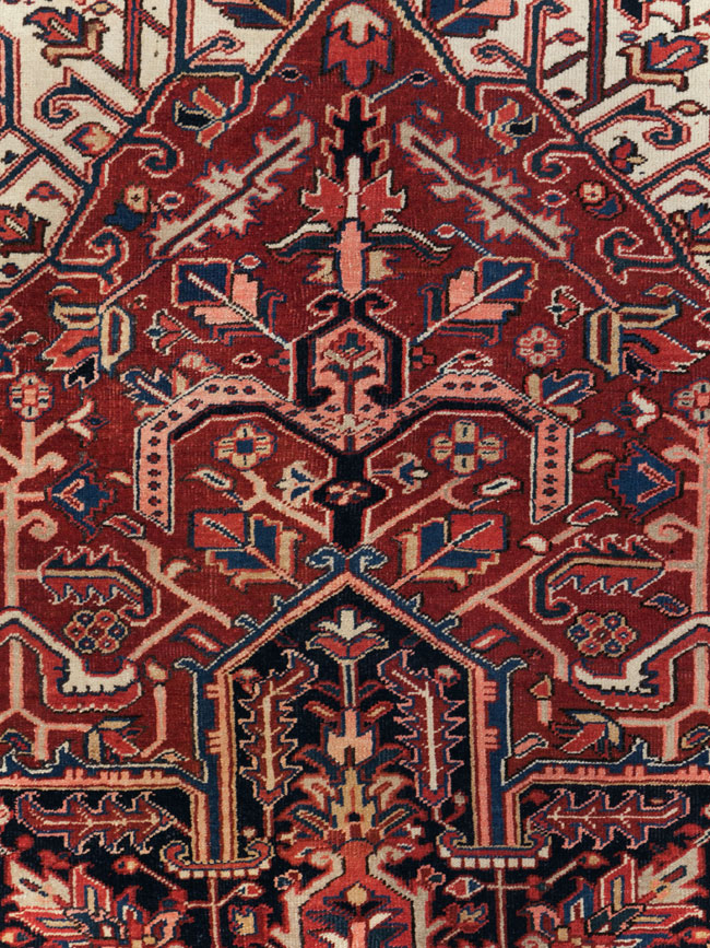 Vintage Persian Heriz Room Size Carpet, No.29742 - Galerie Shabab