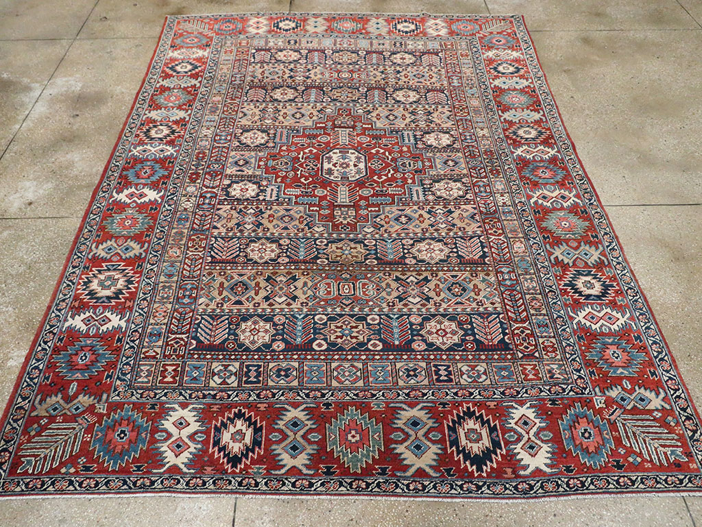 Antique Persian Heriz Room Size Carpet, No.29743 - Galerie Shabab