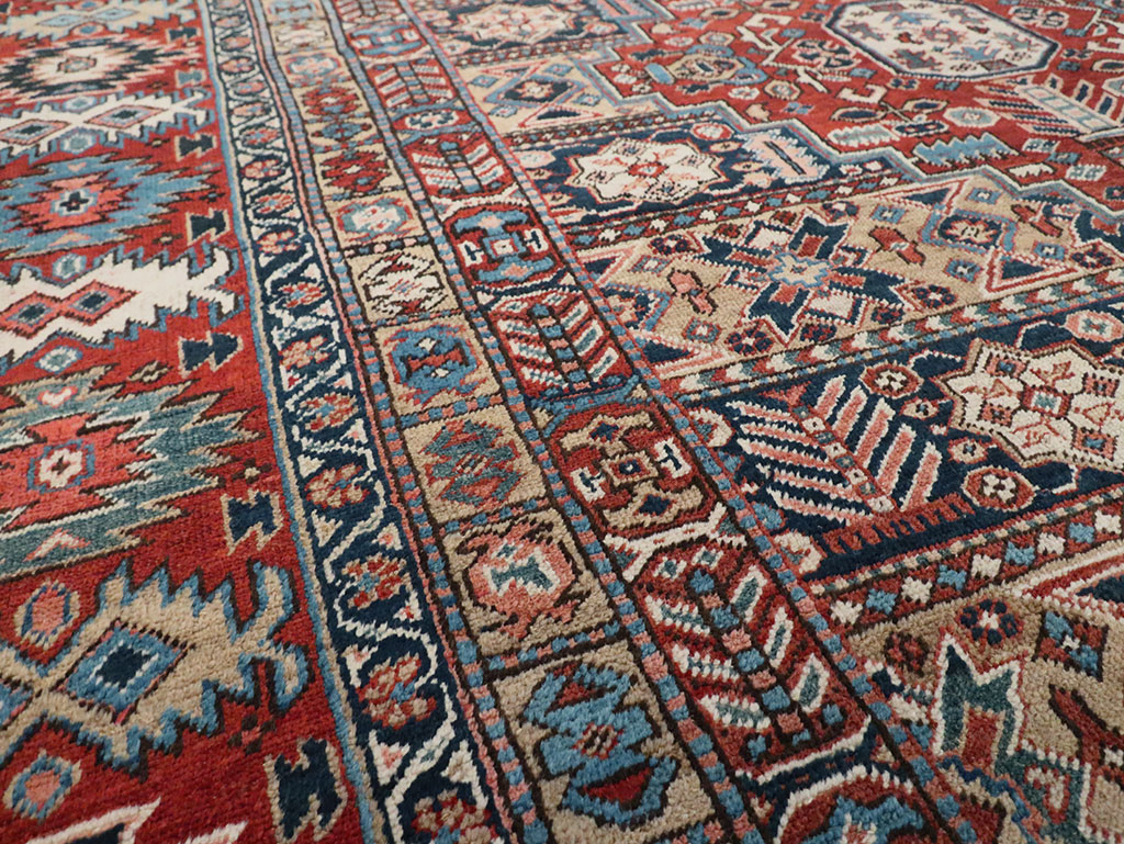 Antique Persian Heriz Room Size Carpet, No.29743 - Galerie Shabab