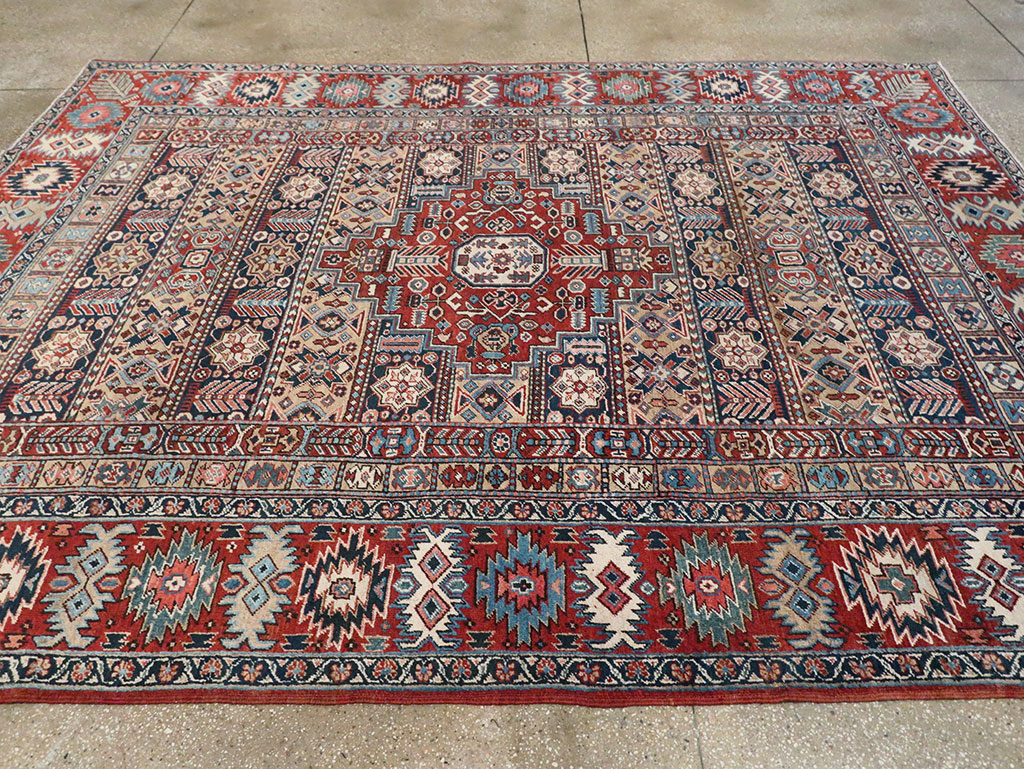 Antique Persian Heriz Room Size Carpet, No.29743 - Galerie Shabab