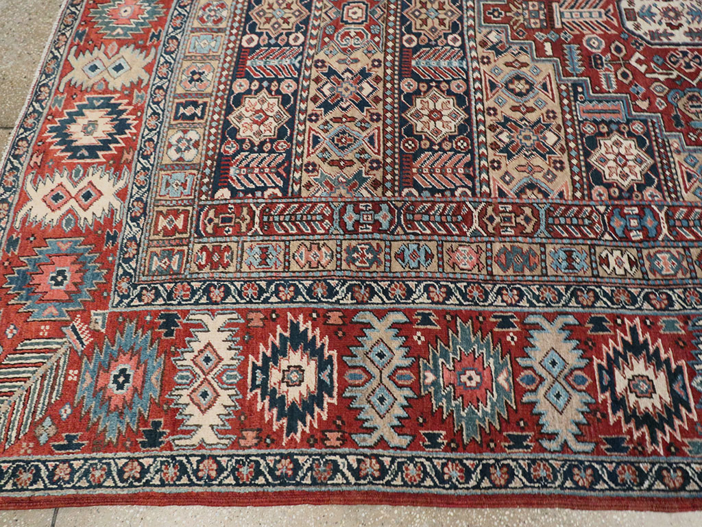 Antique Persian Heriz Room Size Carpet, No.29743 - Galerie Shabab