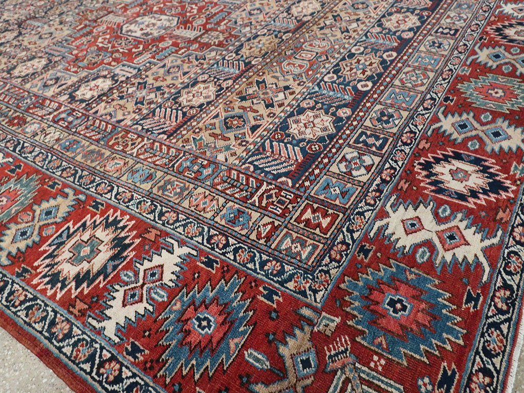 Antique Persian Heriz Room Size Carpet, No.29743 - Galerie Shabab