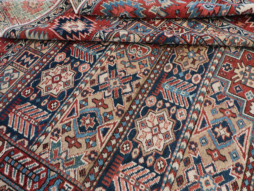 Antique Persian Heriz Room Size Carpet, No.29743 - Galerie Shabab