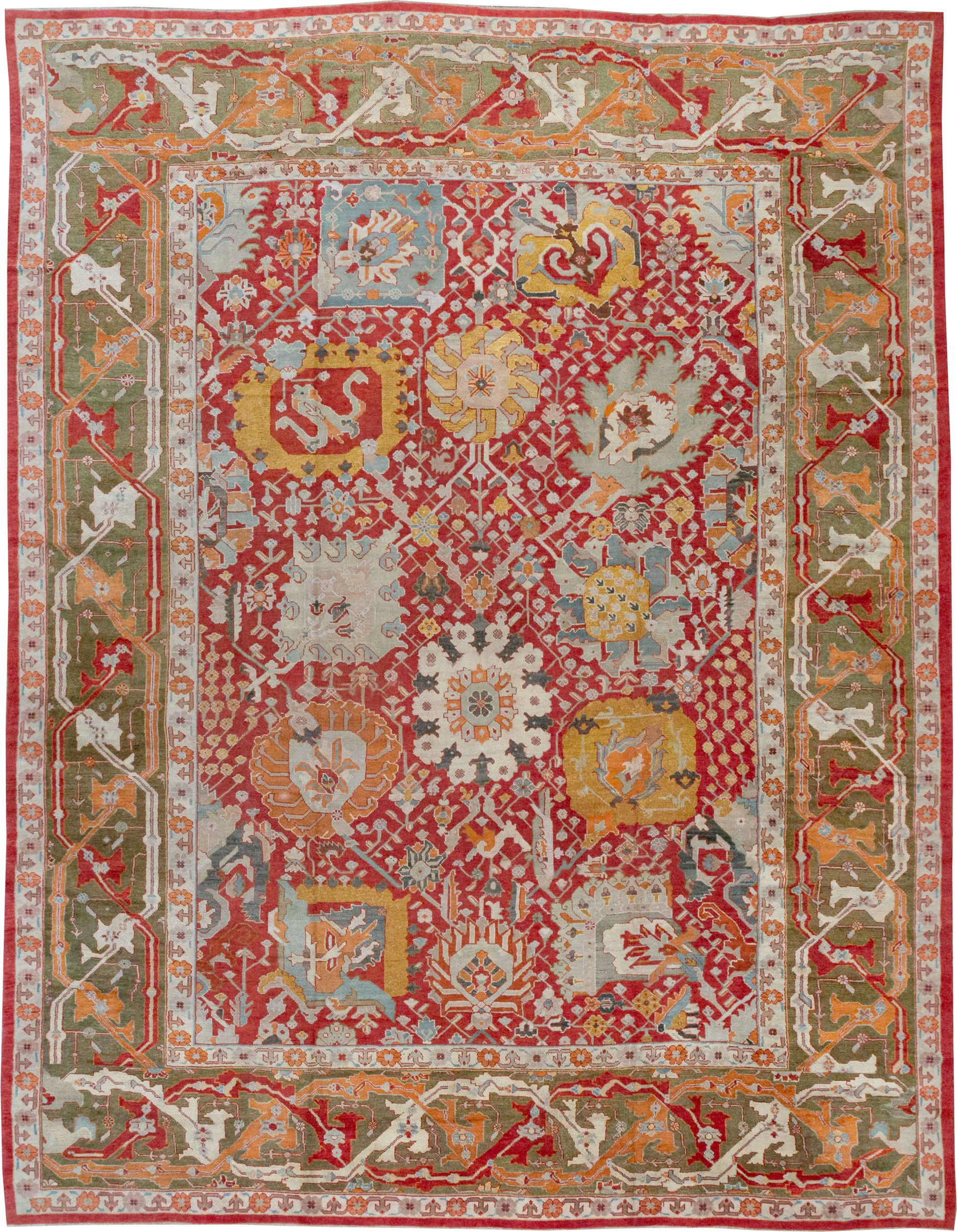 Antique Turkish Oushak Oversize Carpet, No.29744 - Galerie Shabab