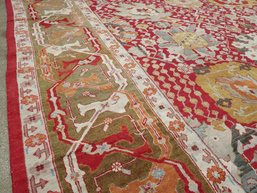 Antique Turkish Oushak Oversize Carpet, No.29744 - Galerie Shabab