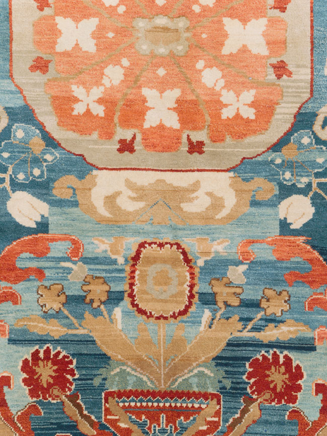 Vintage Indian Art Deco Square Room Size Carpet, No.29745 - Galerie Shabab