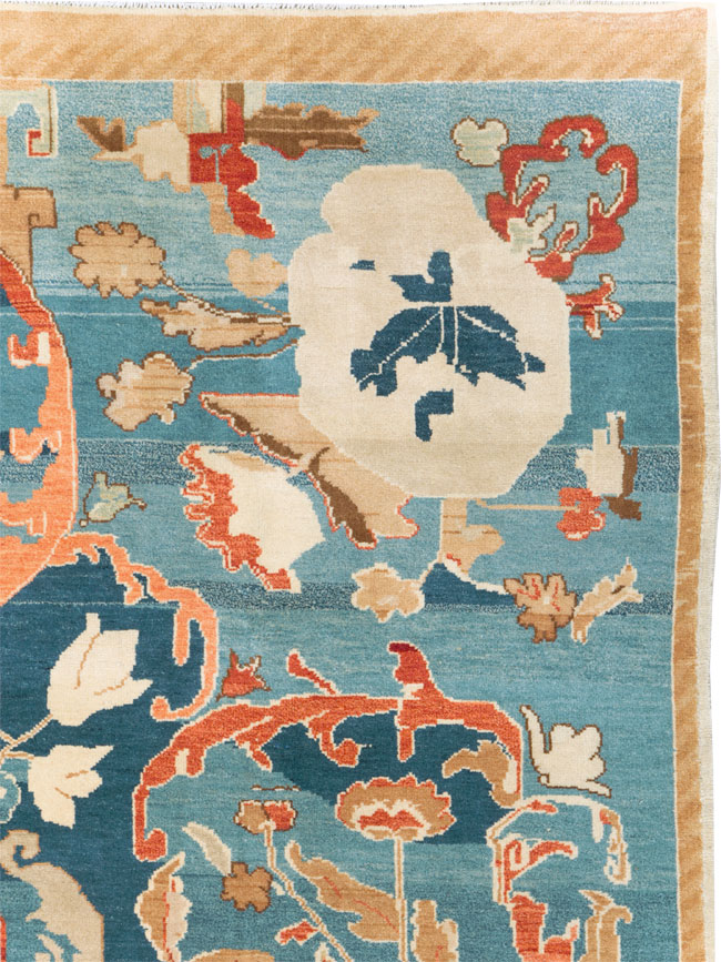 Vintage Indian Art Deco Square Room Size Carpet, No.29745 - Galerie Shabab