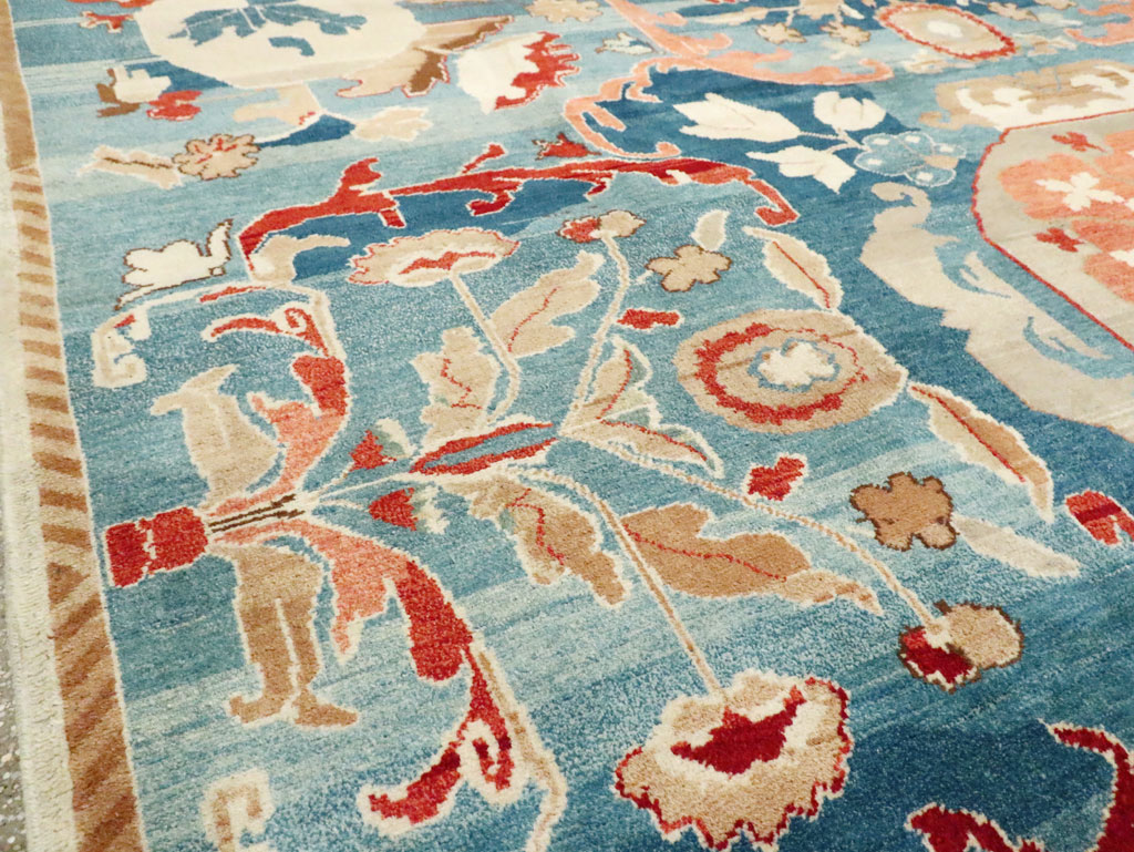 Vintage Indian Art Deco Square Room Size Carpet, No.29745 - Galerie Shabab