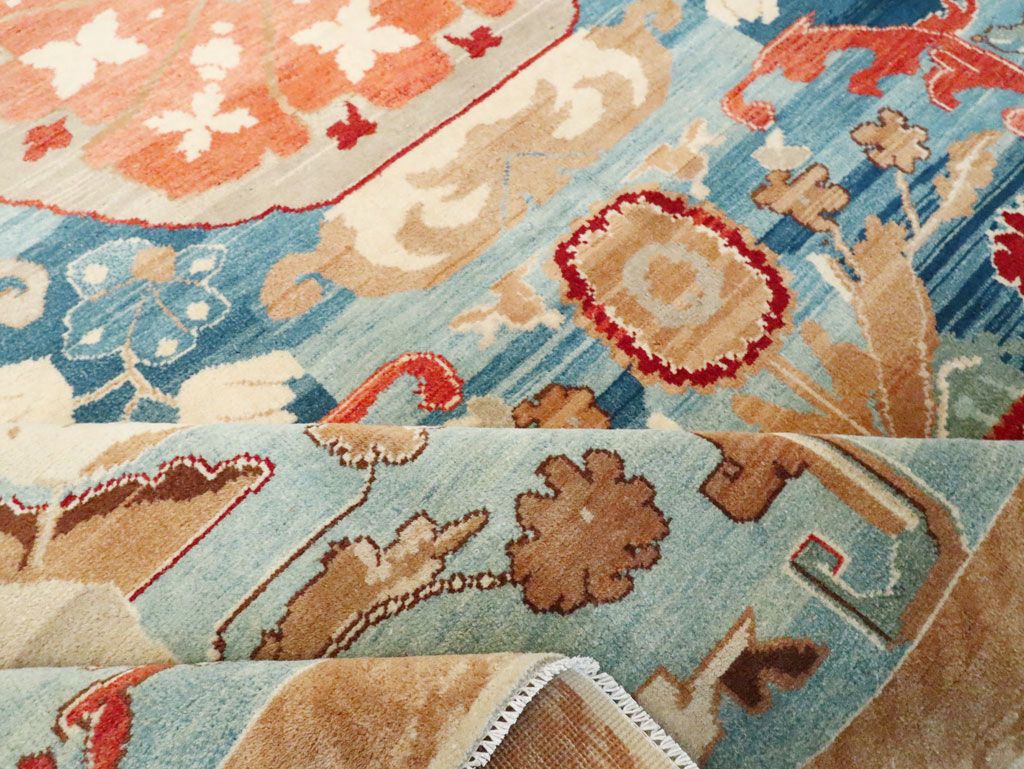 Vintage Indian Art Deco Square Room Size Carpet, No.29745 - Galerie Shabab