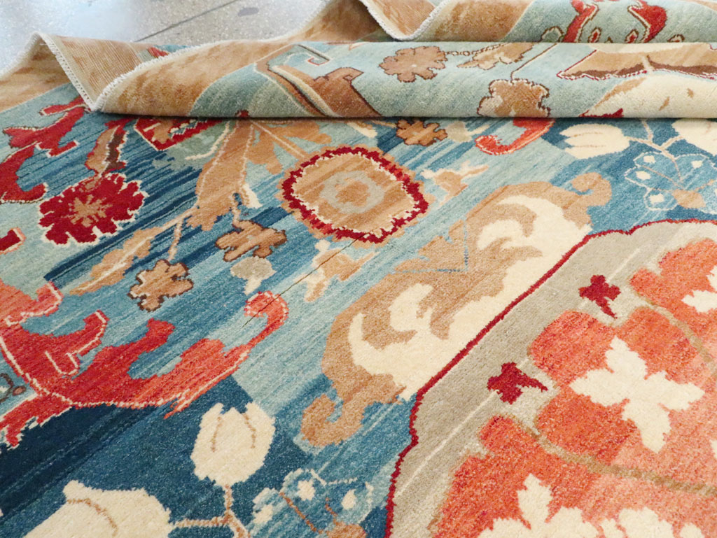 Vintage Indian Art Deco Square Room Size Carpet, No.29745 - Galerie Shabab