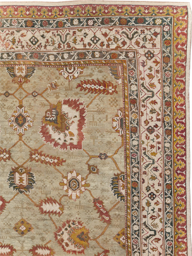 Vintage Turkish Oushak Carpet, No.29748 - Galerie Shabab