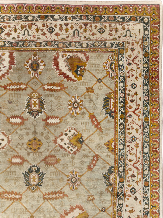 Vintage Turkish Oushak Carpet, No.29748 - Galerie Shabab