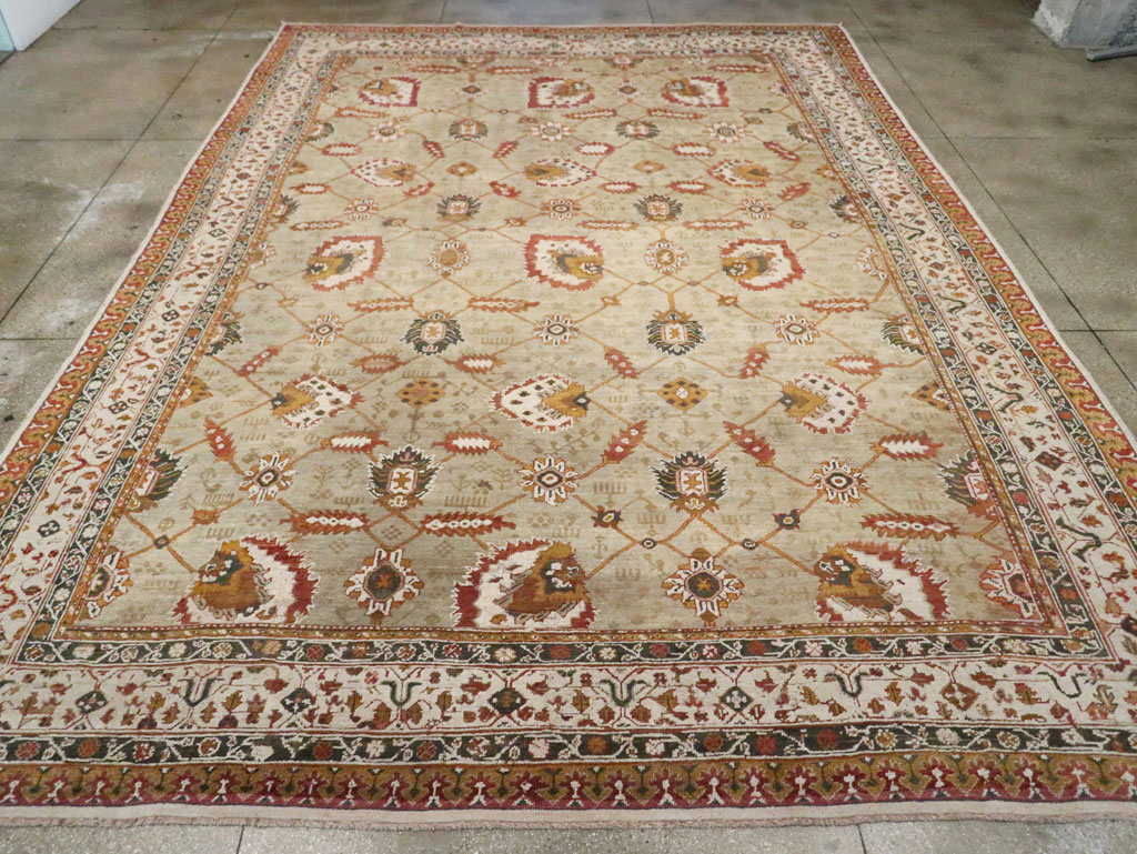 Vintage Turkish Oushak Carpet, No.29748 - Galerie Shabab