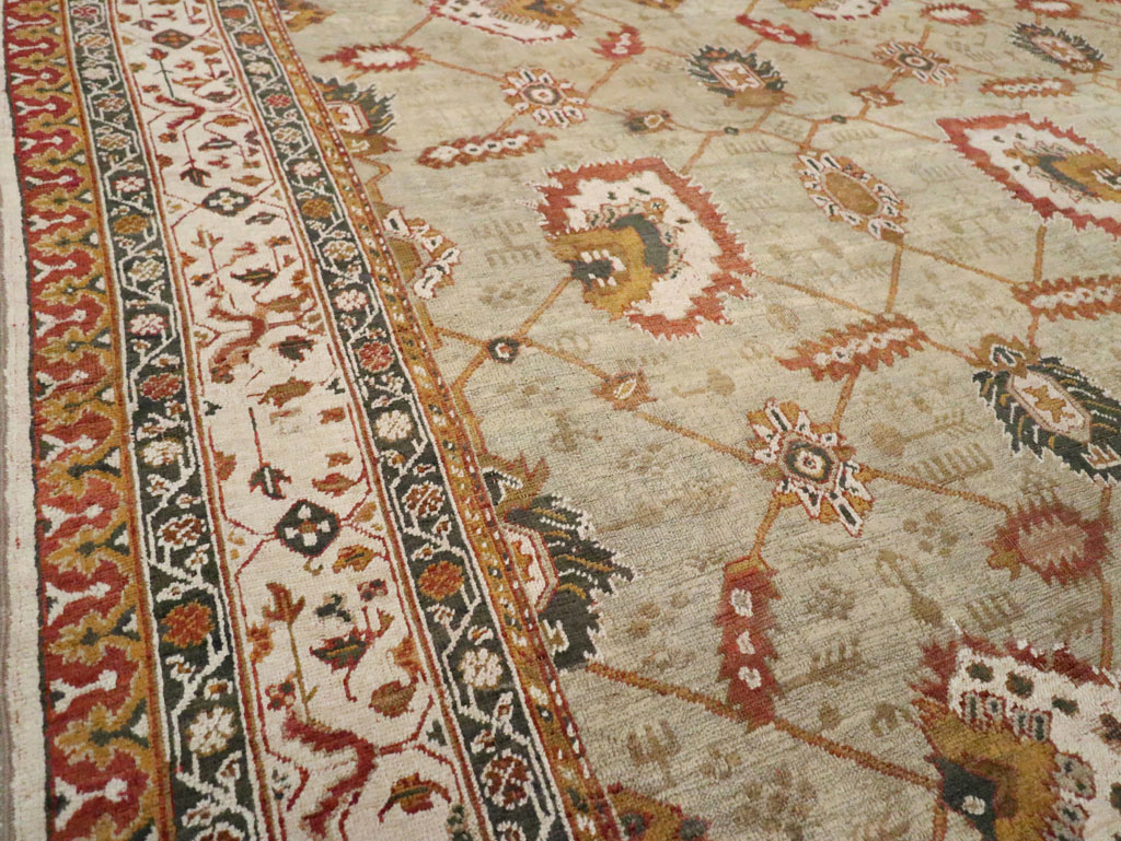 Vintage Turkish Oushak Carpet, No.29748 - Galerie Shabab