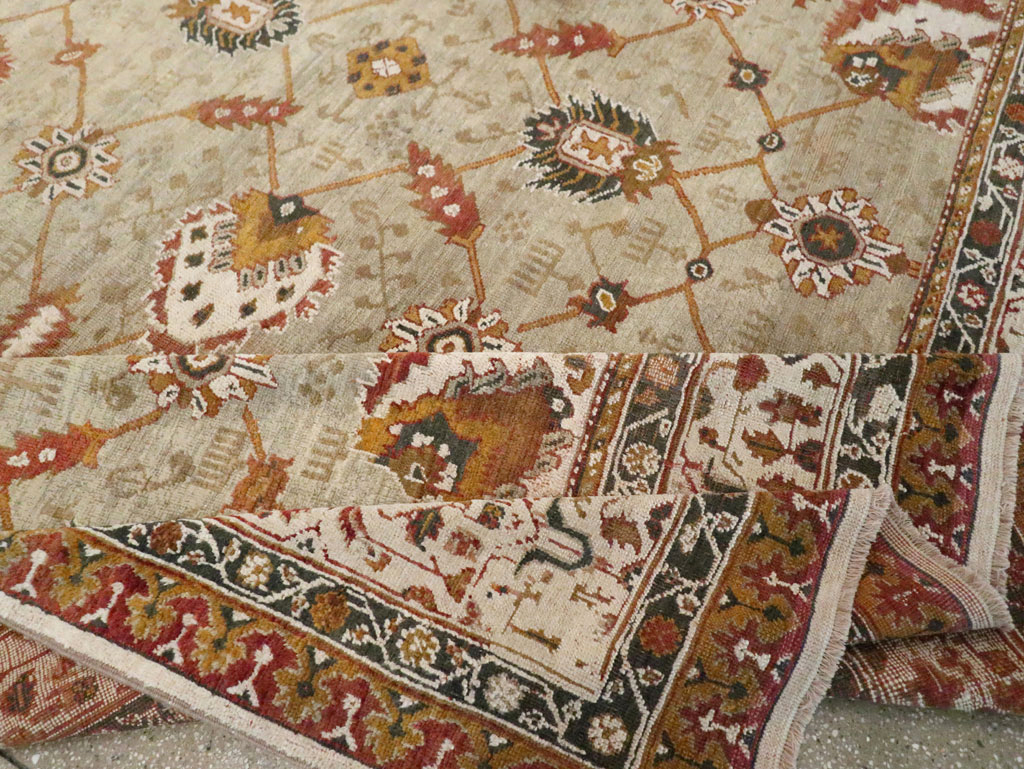 Vintage Turkish Oushak Carpet, No.29748 - Galerie Shabab