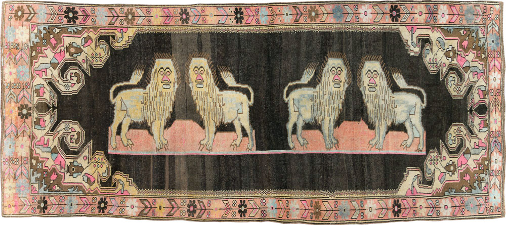 Vintage Pictorial Karabagh Rug, No.29756 - Galerie Shabab