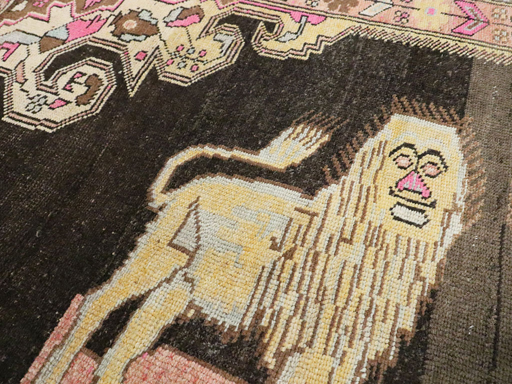 Vintage Pictorial Karabagh Rug, No.29756 - Galerie Shabab