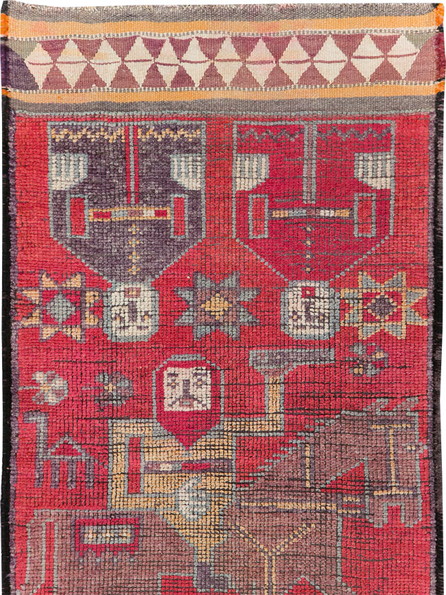 Vintage Turkish Anatolian Pictorial Runner, No.29758 - Galerie Shabab