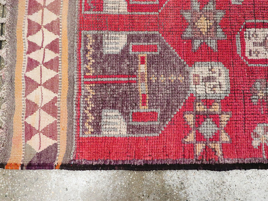 Vintage Turkish Anatolian Pictorial Runner, No.29758 - Galerie Shabab