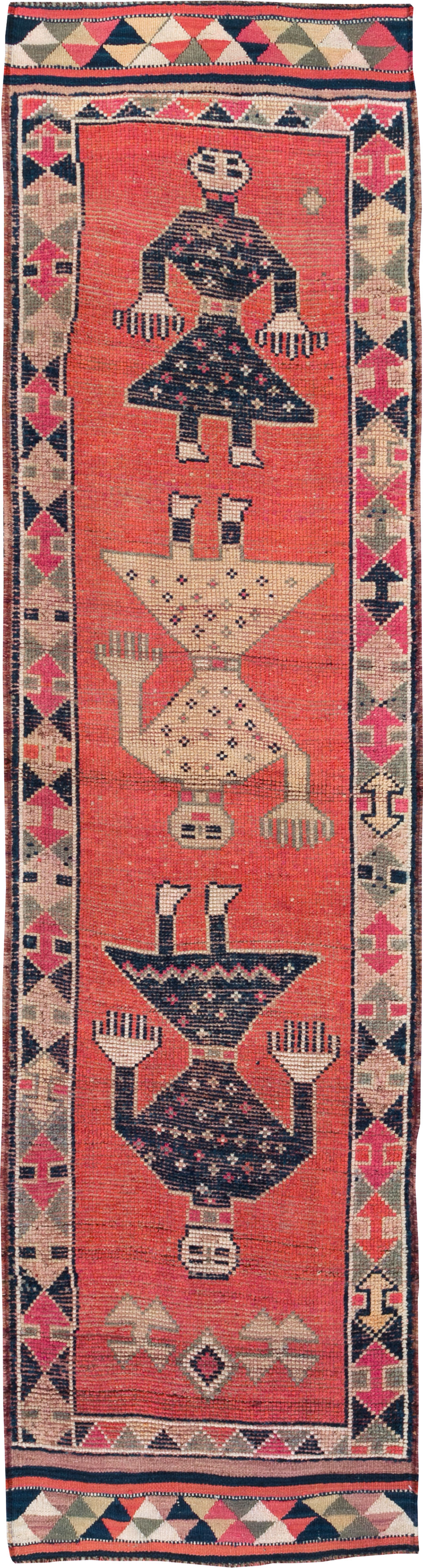 Vintage Turkish Anatolian Pictorial Runner, No.29759 - Galerie Shabab