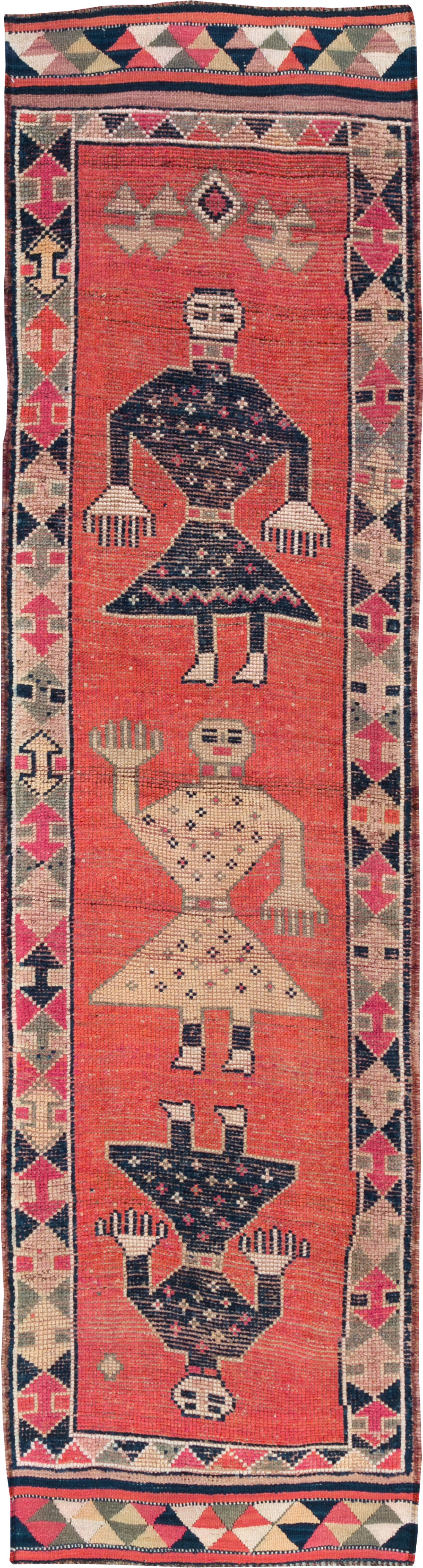 Vintage Turkish Anatolian Pictorial Runner, No.29759 - Galerie Shabab