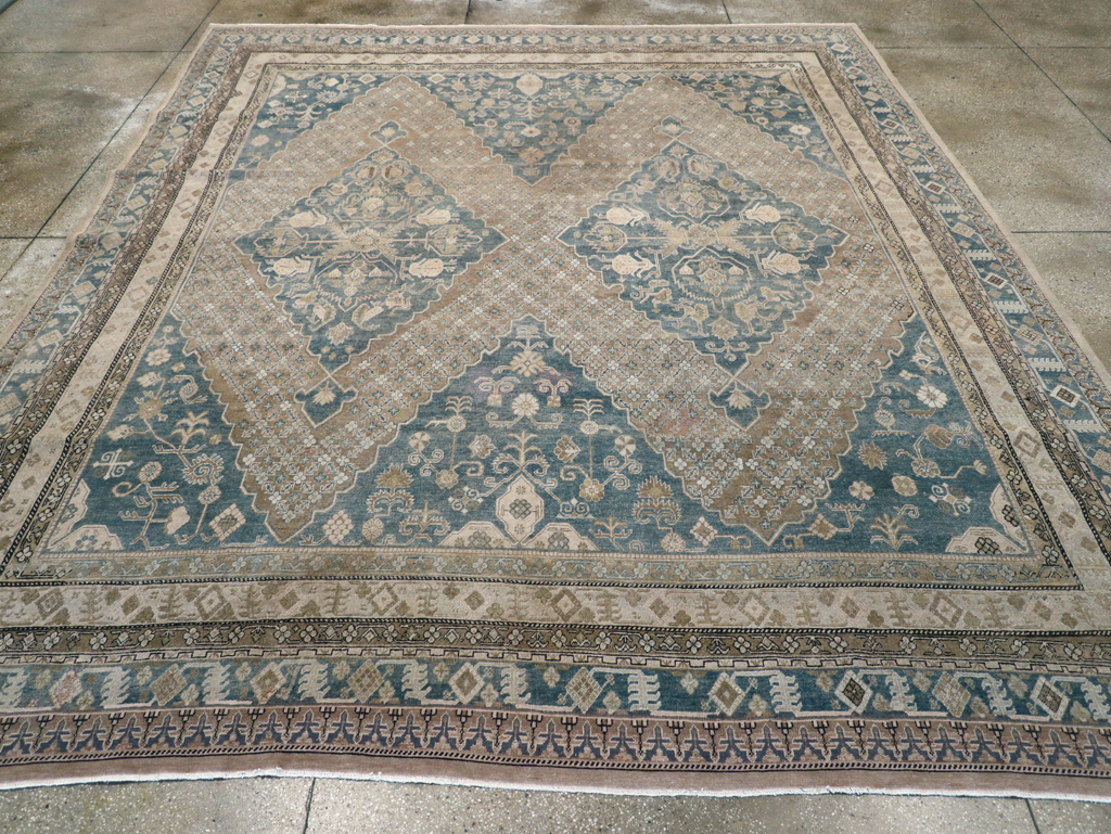 Antique East Turkestan Khotan Square Room Size Carpet, No.29762 - Galerie Shabab
