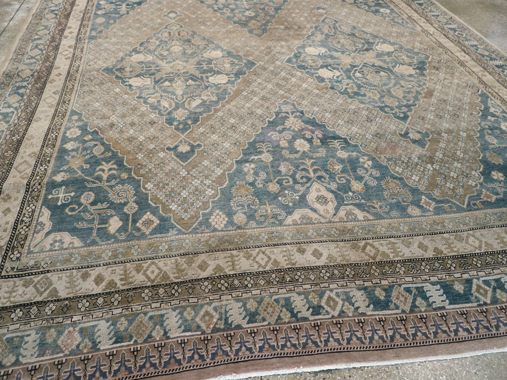 Antique East Turkestan Khotan Square Room Size Carpet, No.29762 - Galerie Shabab