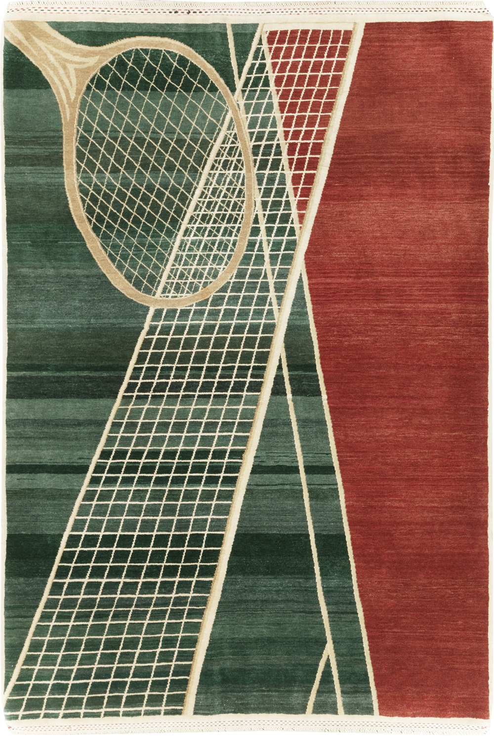 Modern Persian Tabriz Pictorial Rug (Pair: 1 of 2), No.29763 - Galerie Shabab