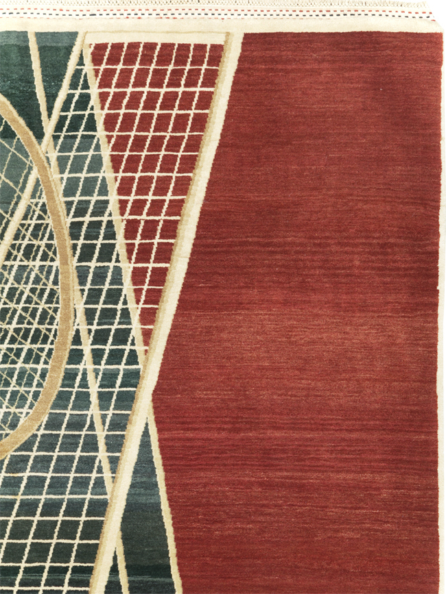 Modern Persian Tabriz Pictorial Rug (Pair: 1 of 2), No.29763 - Galerie Shabab