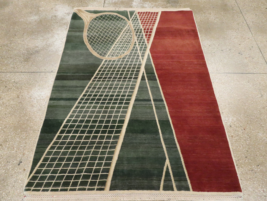 Modern Persian Tabriz Pictorial Rug (Pair: 1 of 2), No.29763 - Galerie Shabab