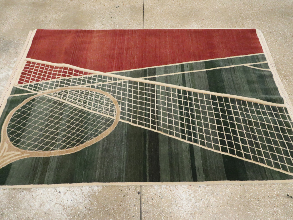 Modern Persian Tabriz Pictorial Rug (Pair: 1 of 2), No.29763 - Galerie Shabab