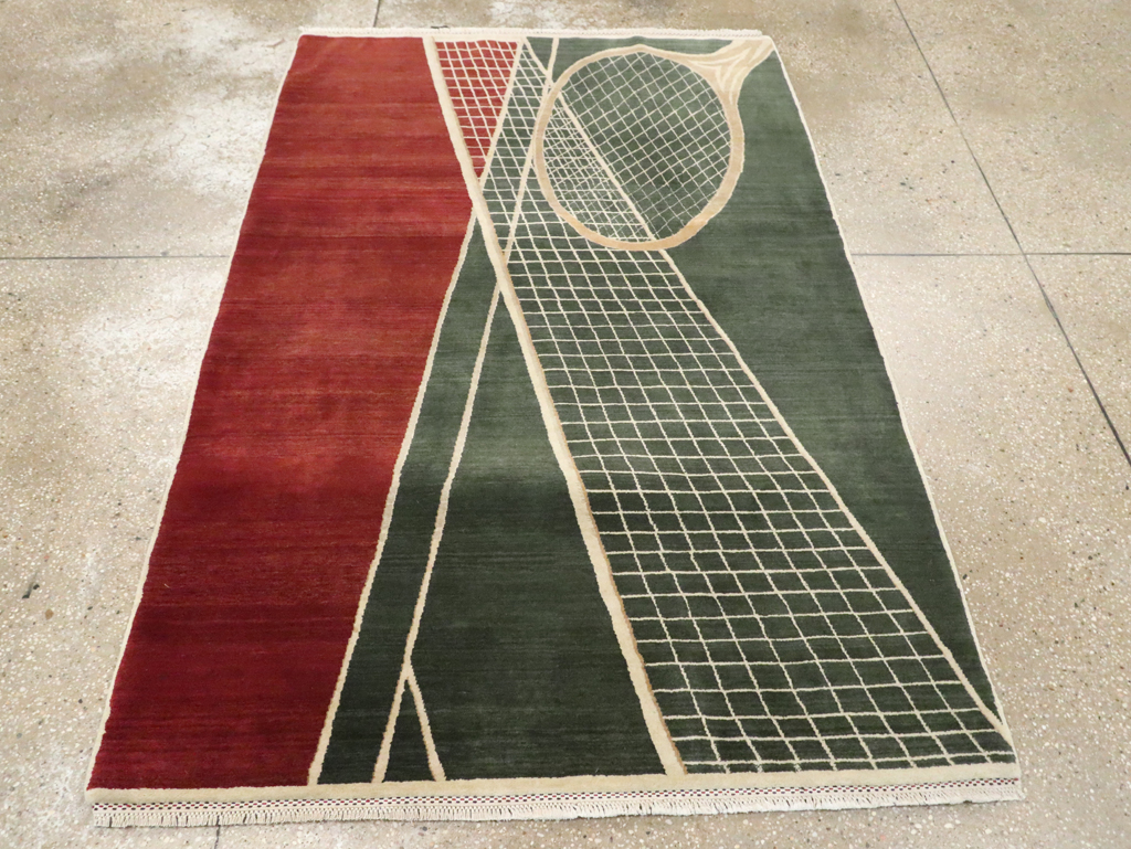 Modern Persian Tabriz Pictorial Rug (Pair: 2 of 2), No.29764 - Galerie Shabab