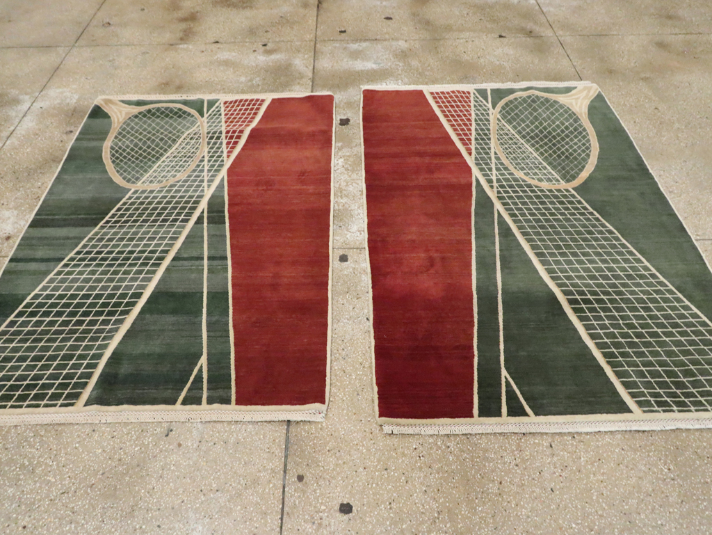 Modern Persian Tabriz Pictorial Rug (Pair: 2 of 2), No.29764 - Galerie Shabab