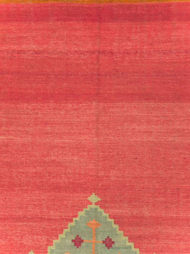 Antique Indian Flatweave Dhurrie Room Size Carpet, No.29772 - Galerie Shabab