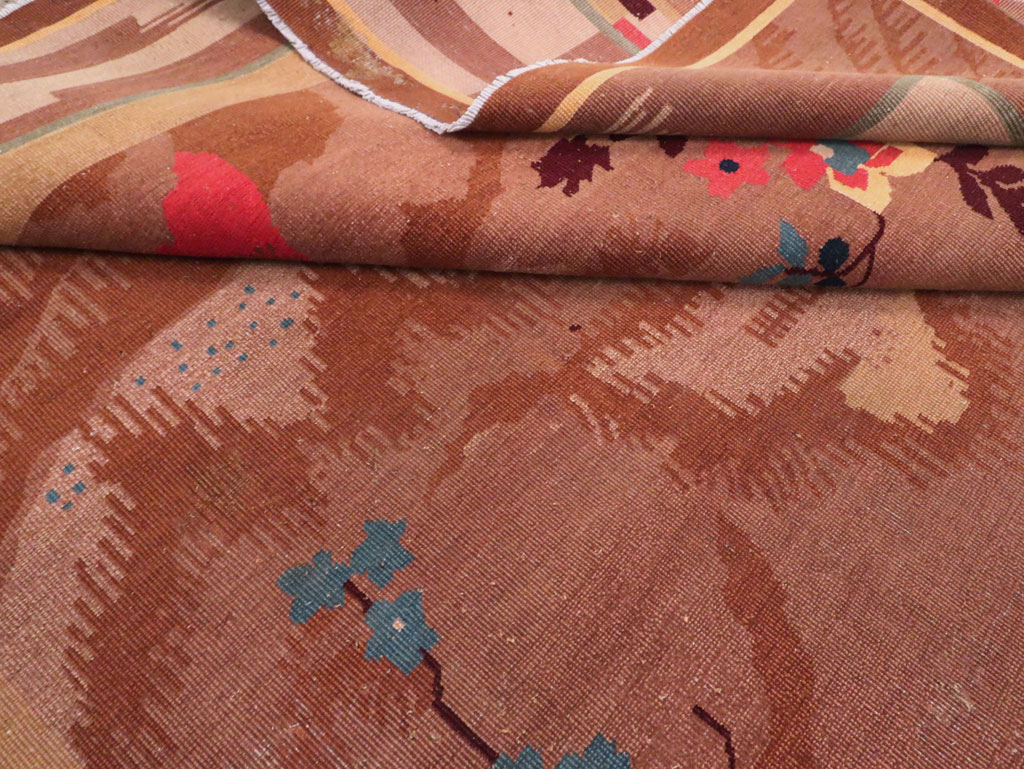 Chinese Art Deco Inspired Vintage Indian Carpet, No.29773 - Galerie Shabab