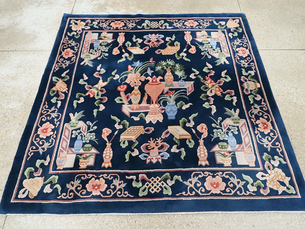 Vintage Chinese Carpet, No.29775 - Galerie Shabab