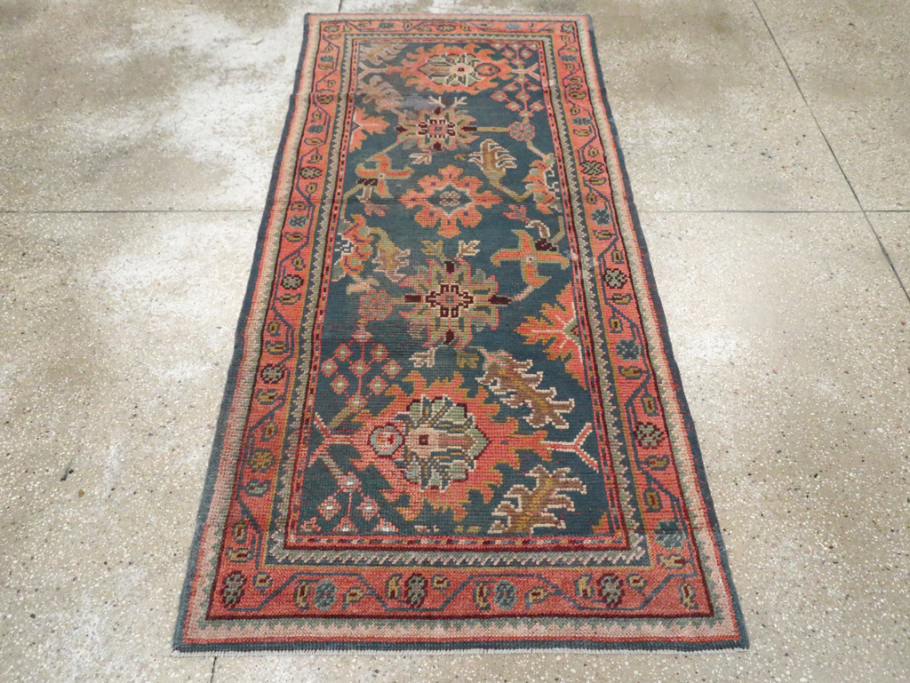 Antique Turkish Oushak Throw Rug, No.29779 - Galerie Shabab