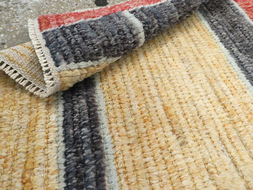 Contemporary Turkish Tulu Square Throw Rug (Pair: 1 of 2), No.29782 - Galerie Shabab