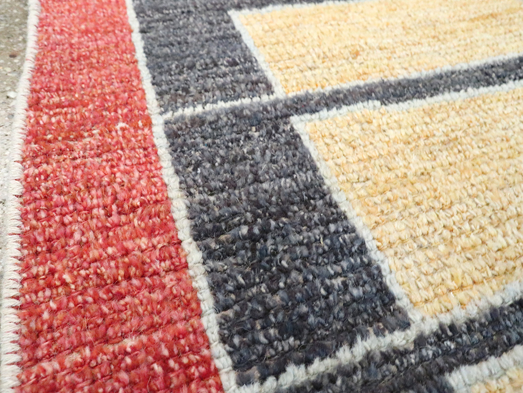 Contemporary Turkish Tulu Square Throw Rug (Pair: 2 of 2), No.29783 - Galerie Shabab