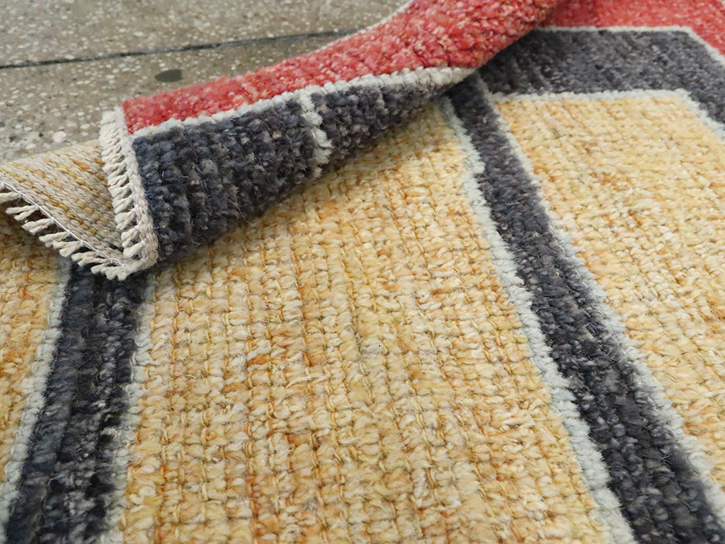 Contemporary Turkish Tulu Square Throw Rug (Pair: 2 of 2), No.29783 - Galerie Shabab