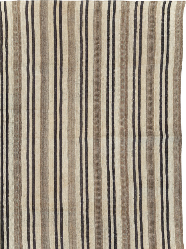 Large Modern Turkish Flatweave Kilim, No.29786 - Galerie Shabab