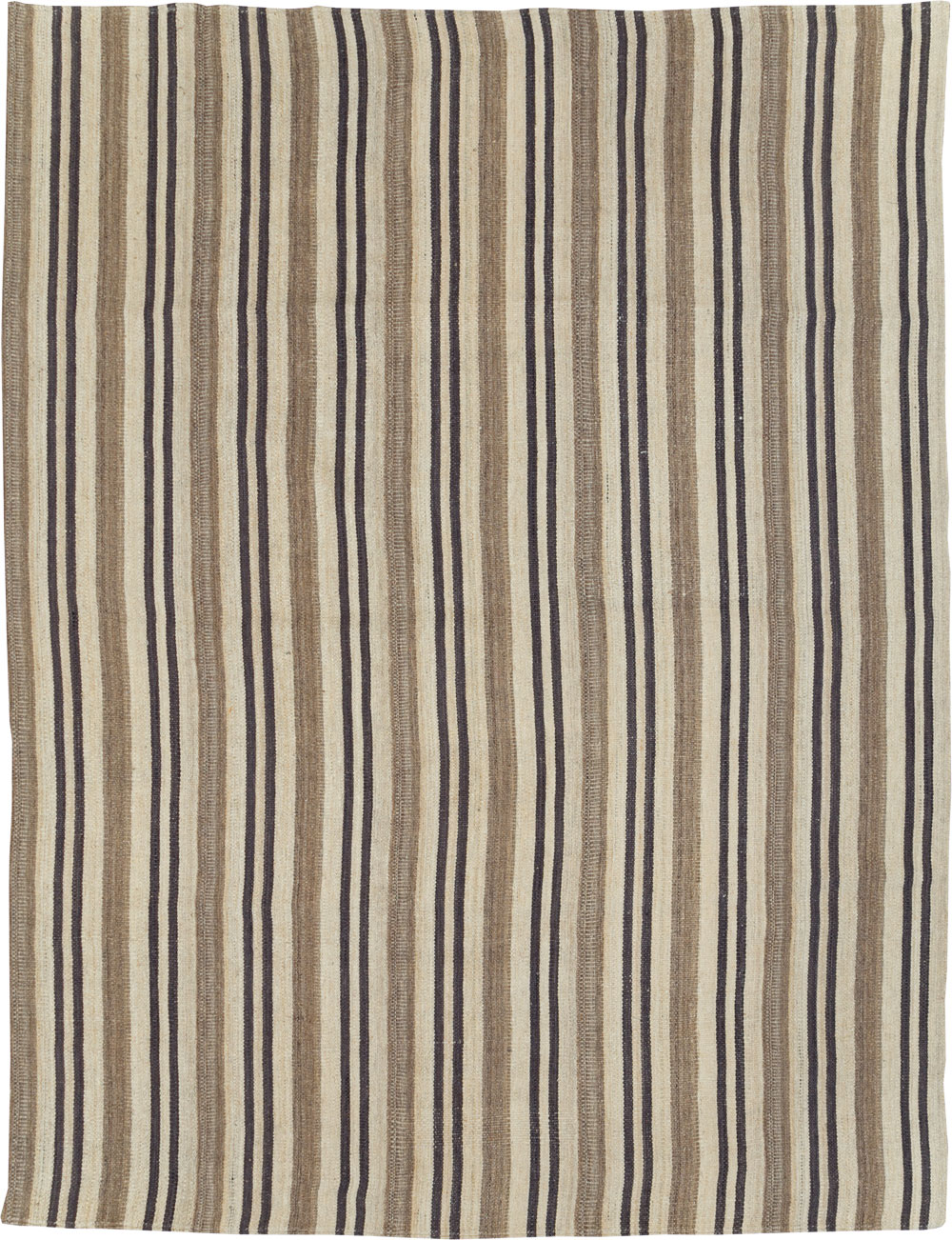 Modern Persian Flatweave Kilim Room Size Carpet, No.29790 - Galerie Shabab
