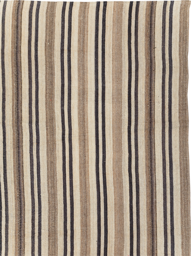 Modern Turkish Flatweave Kilim Room Size Carpet, No.29791 - Galerie Shabab