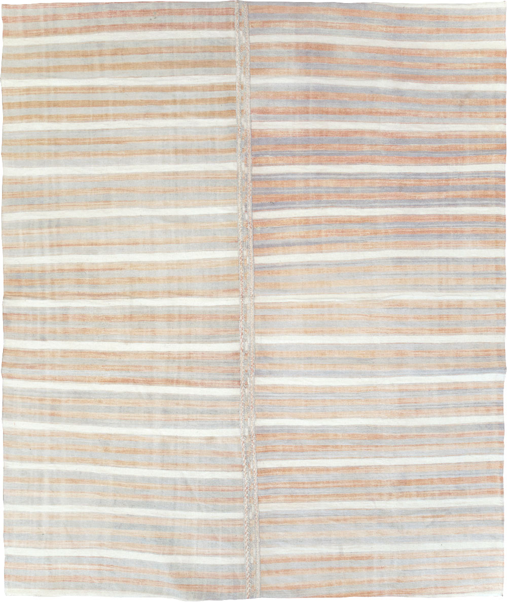 Vintage Persian Flatweave Kilim Room Size Carpet, No.29800 - Galerie Shabab