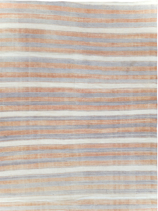 Vintage Persian Flatweave Kilim Room Size Carpet, No.29800 - Galerie Shabab