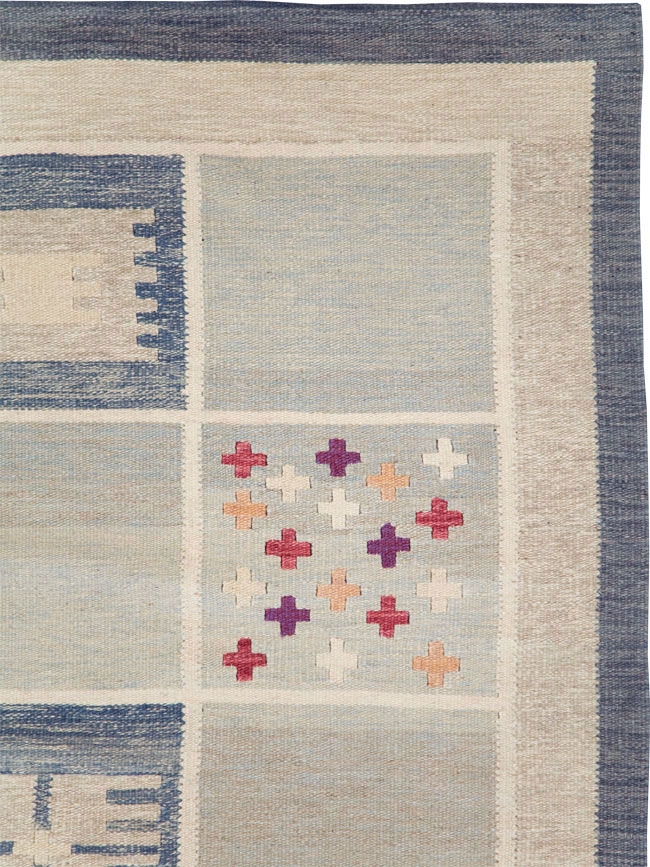 Contemporary Turkish Flat-Weave Swedish Inspired, No.29807 - Galerie Shabab